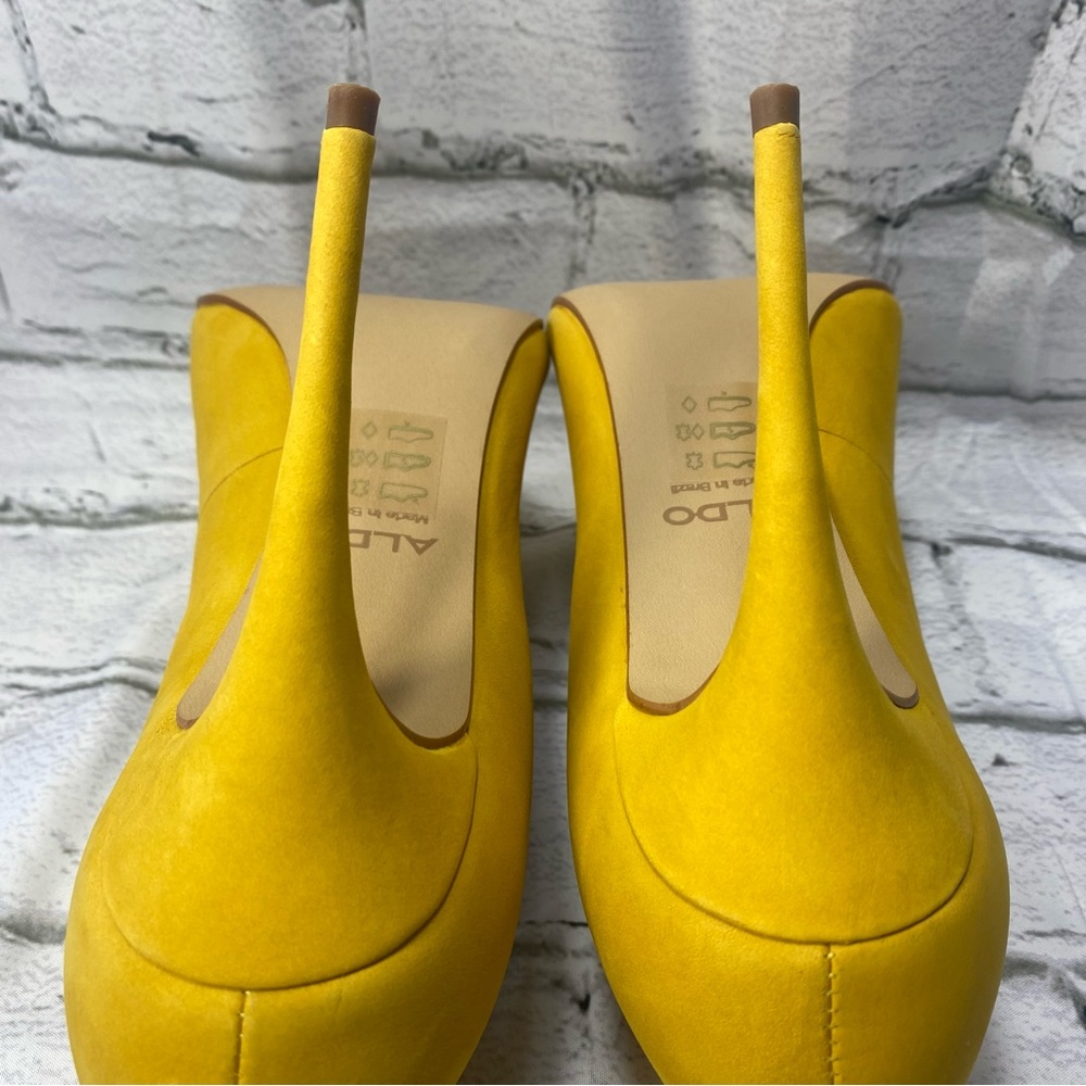 Aldo Yellow Pointed-Toe Stiletto Pumps - Picture 9 of 16